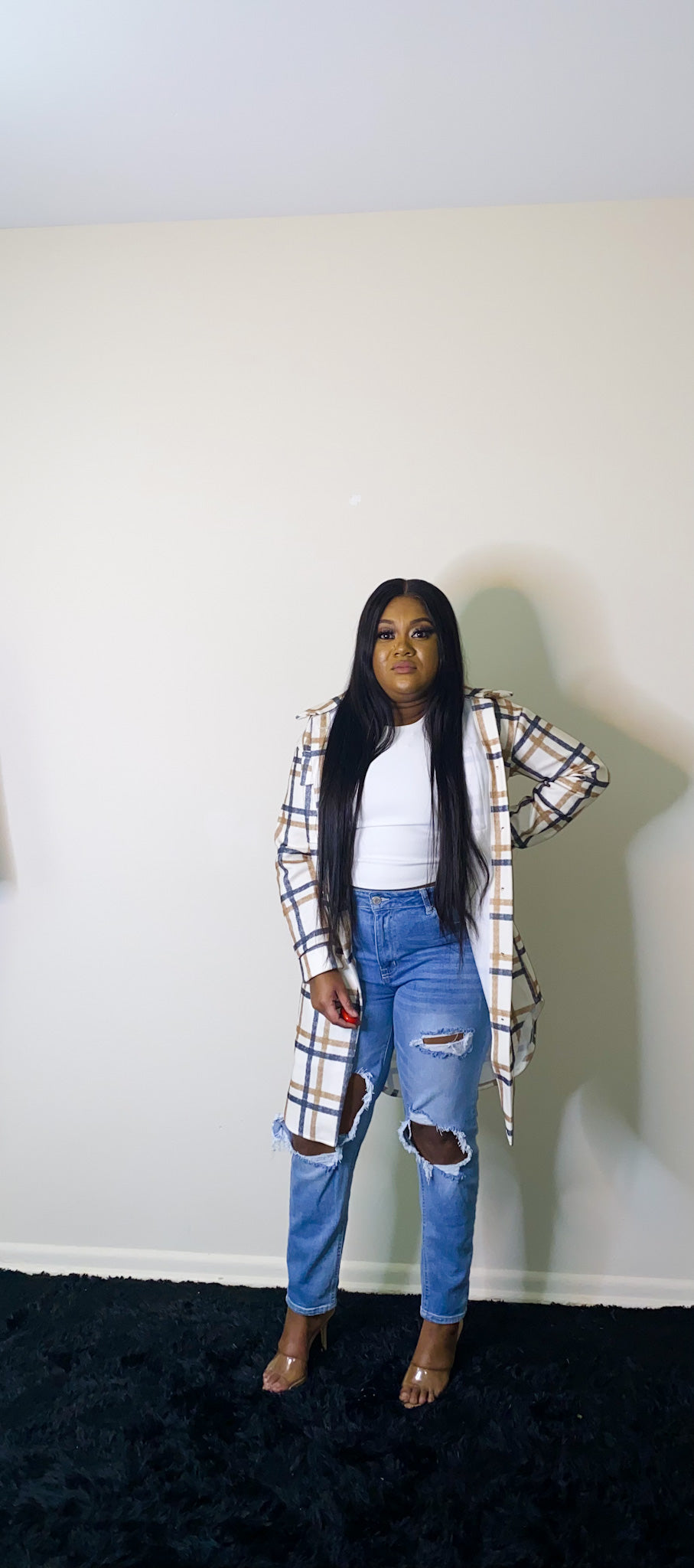 BOSS BABE SHACKET (BROWN)